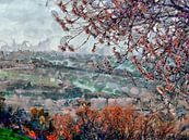 Sundown and Almond Blossom Umbria Impressionism by Dorothy Berry-Lound thumbnail