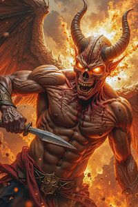 Dark Fantasy Wandbild: KORVATH - Der Erzfeind der Göttlichen Kluft