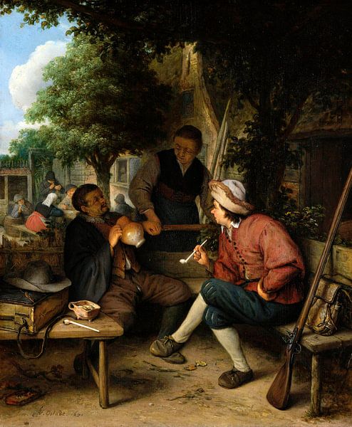Rustende reizigers, Adriaen van Ostade van Meesterlijcke Meesters
