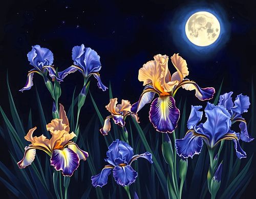Maanverlichte Irissen