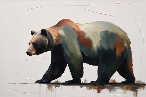 Kleurrijk abstract berenportret