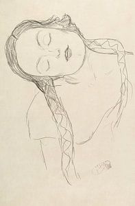 Demi-figure d'une jeune femme (1918) de Gustav Klimt sur Gisela- Art for You