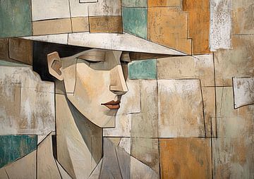 Woman with broad hat by Art Whims
