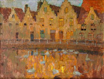 Houses In Bruges, Henri Le Sidaner