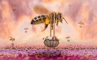 bees with their own flower basket