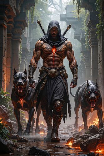 KHERON - De Hellenkrijger met zijn Gevechtshonden