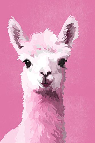 Alpaca in Roze