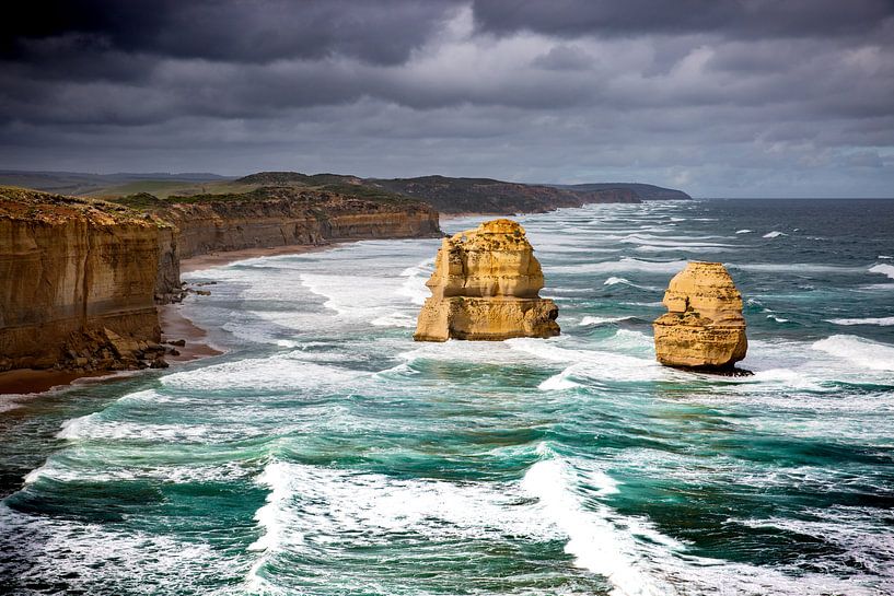 12 Apostelen, Grote oceaan, Great Ocean Road, Australië van Karel Pops