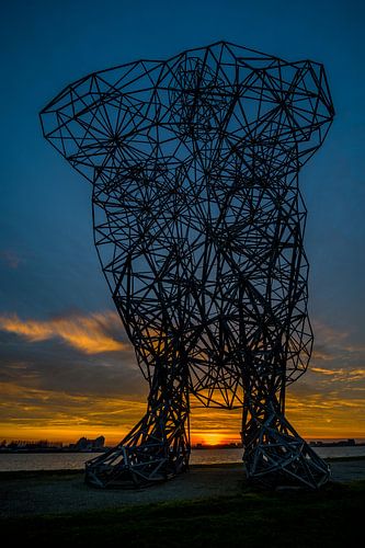 Der denkende Mann in Lelystad