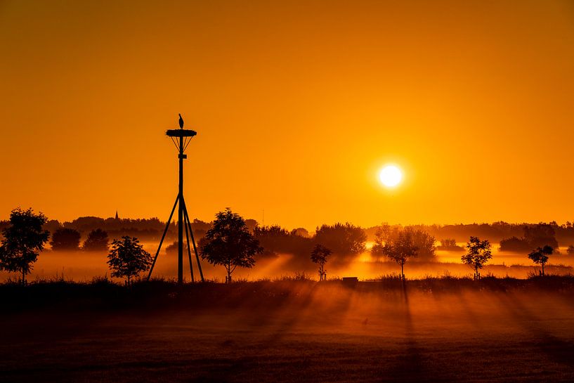 Sunrise Ooij near Nijmegen by Henk Kersten