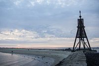 Kugelbake im Abendlicht