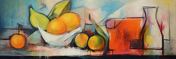 Fruitschaal van Abstract Schilderij