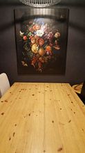 Klantfoto: Stilleven festoen van fruit en bloemen, Jan Davidsz. de Heem, op canvas