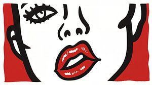 Ausdrucksstarke Lippen und Augen