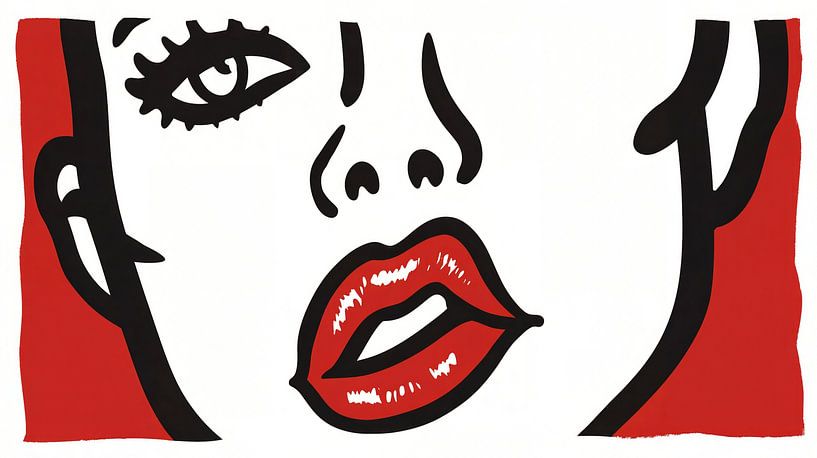 Expressieve lippen en ogen van Frank Heinz