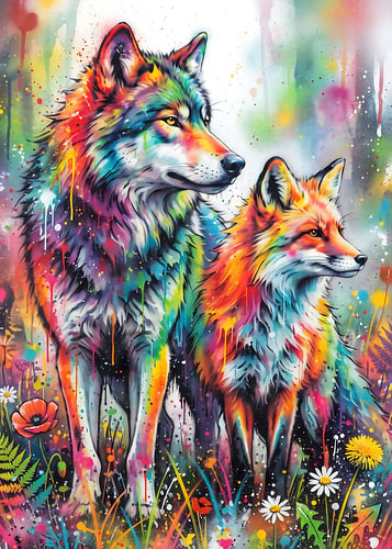 Le lien haut en couleur entre le loup et le renard