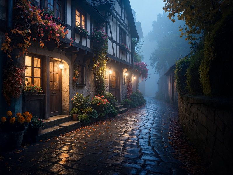 Herfstdromen in de oude binnenstad - Herfstdromen in de oude binnenstad van Christina Bauer Photos