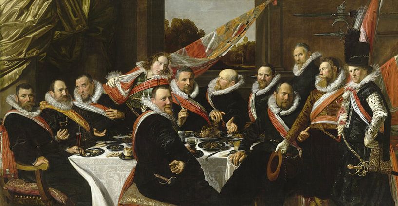 Banquet des officiers de la Garde Civique de St George, Frans Hals par Des maîtres magistraux