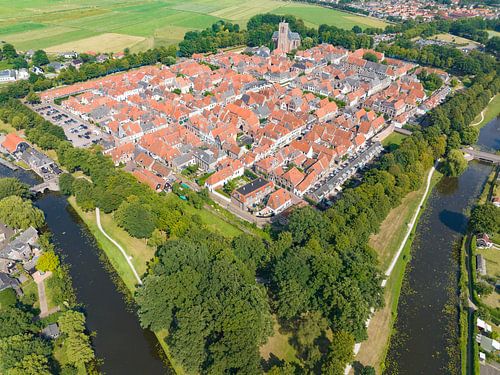 De oude stad Elburg van bovenaf gezien