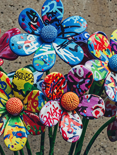 Mister Artsy Graffiti Flowers n° 8
