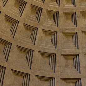 Detail of the Pantheon in Rome, Italy by Ed de Cock