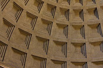 Detail of the Pantheon in Rome, Italy