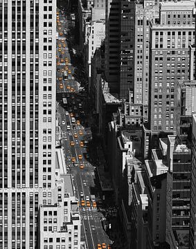 Le taxi se trouve sur la Cinquième Avenue, à New York sur Henk Meijer Photography