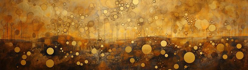 Landschaft in Gold von Abstraktes Gemälde