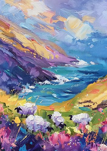 Schapen tussen de Bloesem