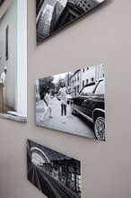 Klantfoto: Zwart-wit straatfotografie in Amerika (gezien bij vtwonen) (gezien bij vtwonen) van Raoul Suermondt, op aluminium