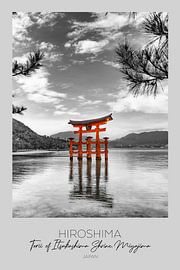 In focus: Torii of the Itsukushima Shrine on Miyajima | colorkey