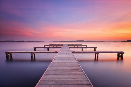 Jetty in pastel colours - Veerse Meer, Zeeland by Sugar_bee_photography