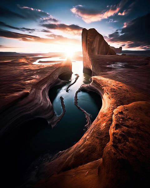 Avond aan zee van fernlichtsicht