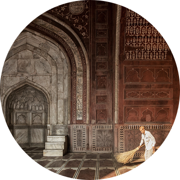 Detail van de poorten naar Taj Mahal, Agra, India van Tjeerd Kruse