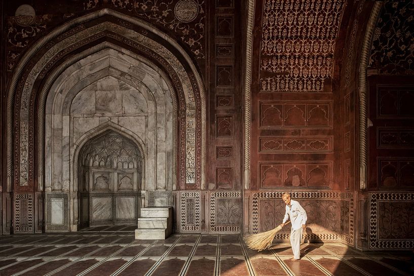 Detail der Tore zu Taj Mahal, Agra, Indien von Tjeerd Kruse