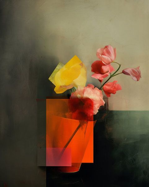 Neon flowers, contemporary art by Studio Allee