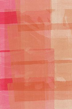 Formes abstraites Japandi en pêche pastel, corail et rose néon