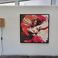 Photo de nos clients: Danseuse de flamenco dynamique par Lauri Creates, sur toile