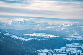 Oberstaufen Richtung Bodensee im Winter von Leo Schindzielorz