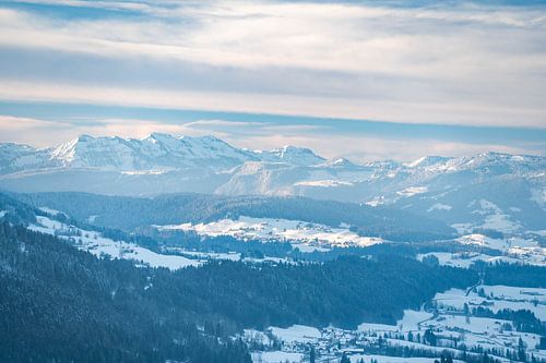 Oberstaufen richting Bodenmeer in de winter
