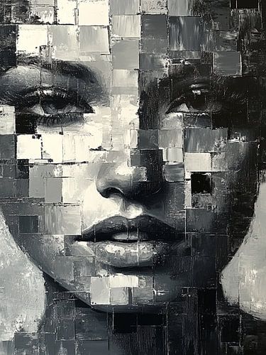 Portrait abstrait moderne