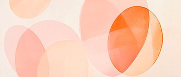 Abstracte geometrie in zachte tinten van Poster Art Shop