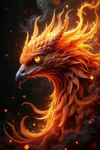 Fantasy Wall Art: SOLVARION – The phoenix from the flames of resurrection