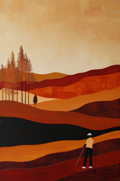 Golf - Golfer von Poster Art Shop