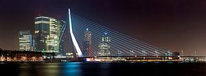 Panorama der Erasmusbrücke und De Rotterdam von Anton de Zeeuw