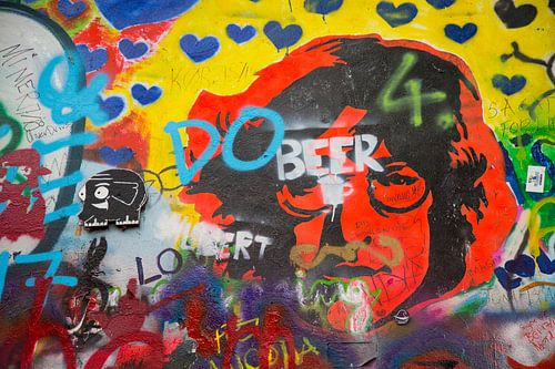 John Lennon muur in Praag, Tsjechie