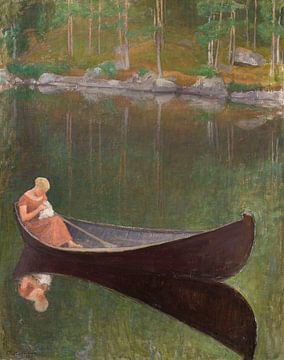 Femme dans un bateau, 1924, Pekka Halonen