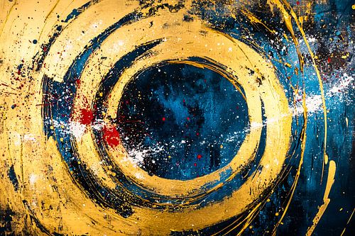 Peinture dynamique des cercles d'or