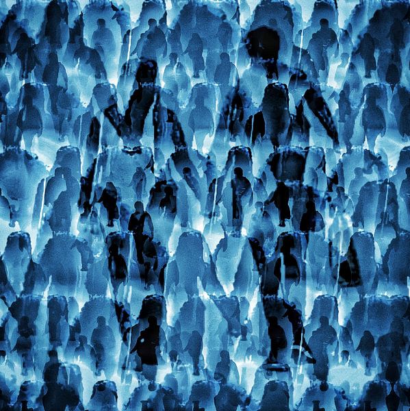 Hand in hand in blue by Ruben van Gogh - smartphoneart