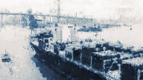 Containership in port